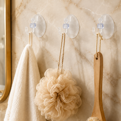 Transparent Suction Cup Hooks Drill Free Wall Hook