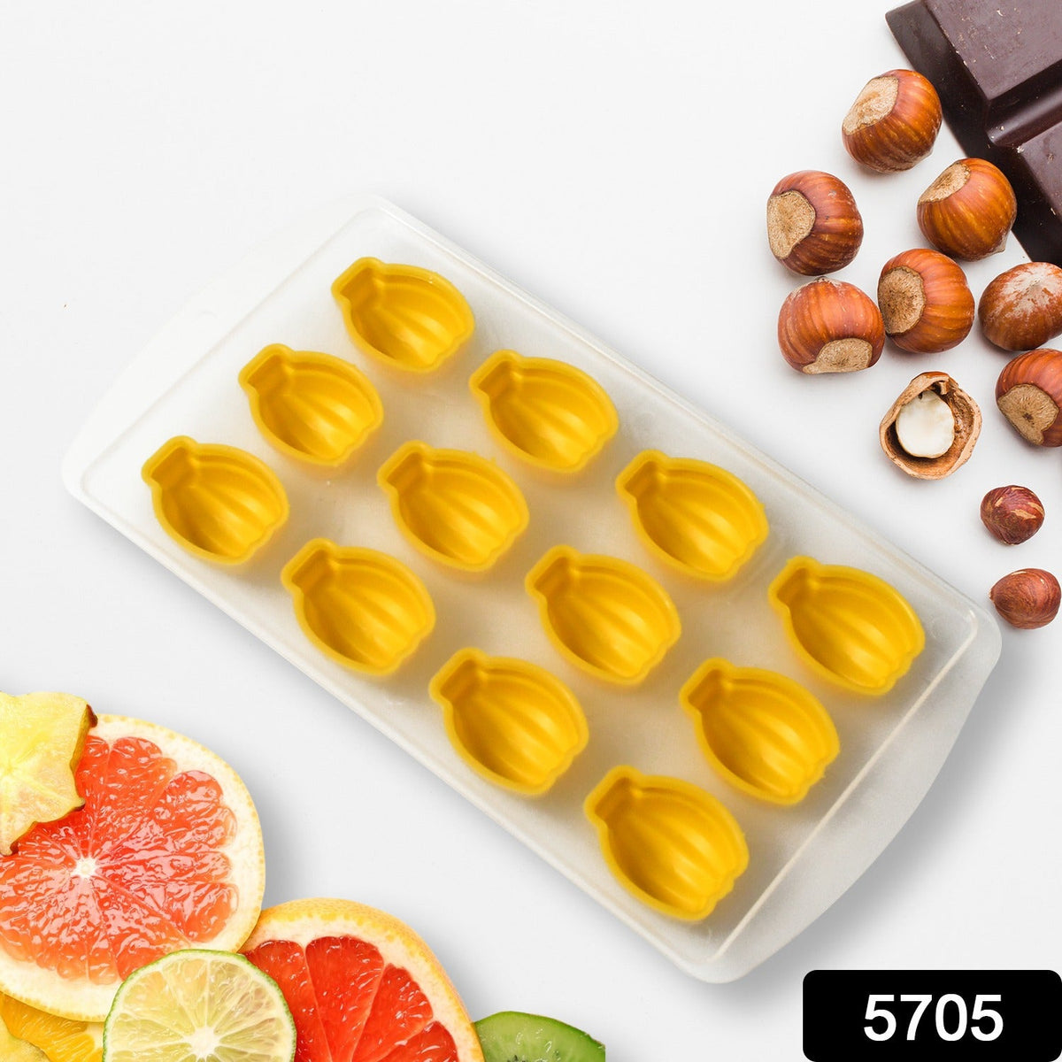 Fruit Ice Cube Tray – Silicone Multi-Shape Freezer Mold – side view