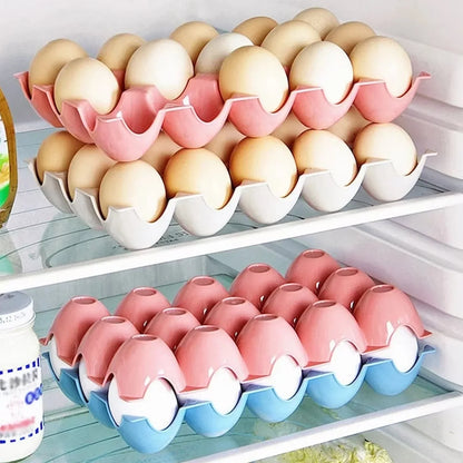 Plastic Egg Trays – 15-Cavity Stackable Storage (4 Pc) – view 6