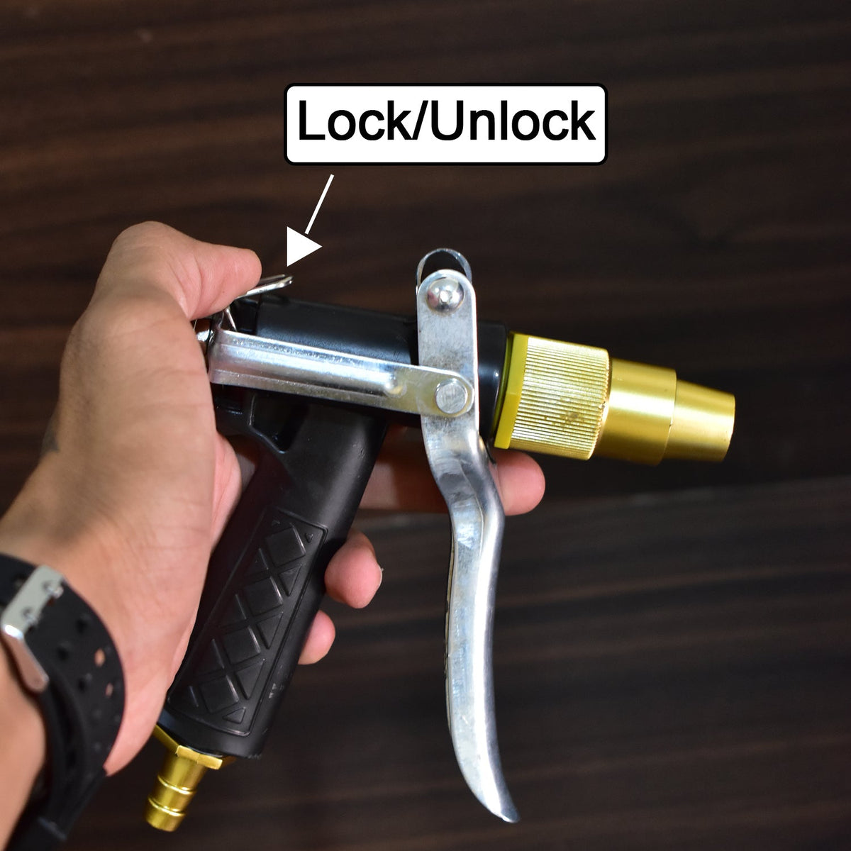 Gold Hose Nozzle – Durable Metal Trigger Spray – view 8