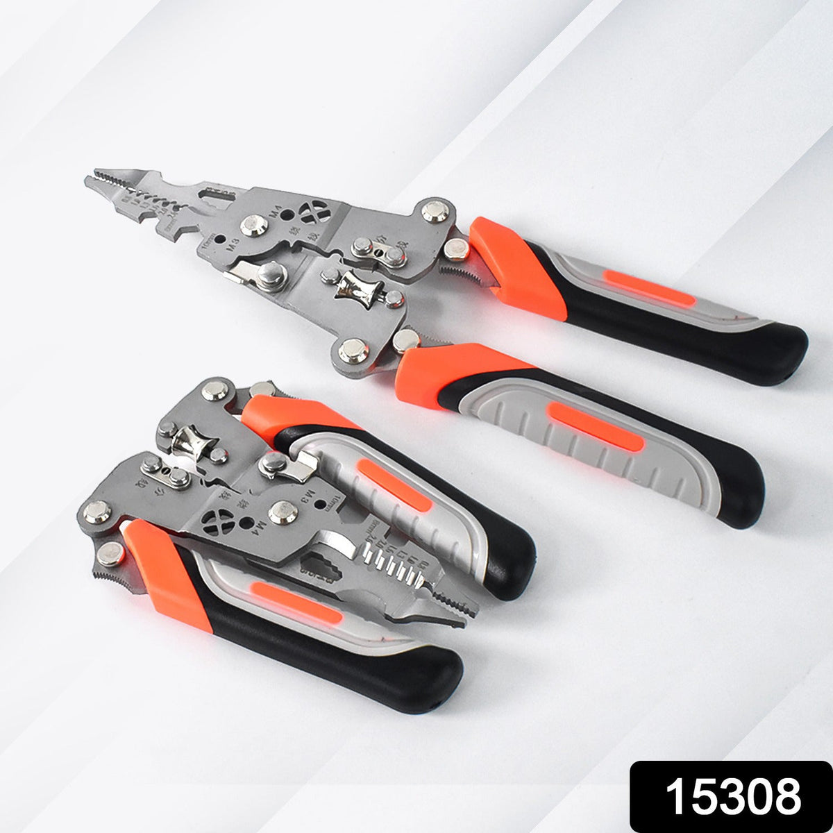 Wire Stripper Pliers 8-in-1 – Ergonomic Soft Grip Multi-Tool – close-up