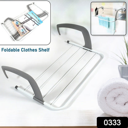 Folding Drying Rack – Compact, Steel & Rust-Free – side view