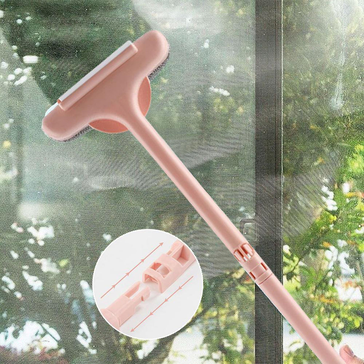 Mesh Cleaning Brush – 2-in-1 Window Wiper & Duster