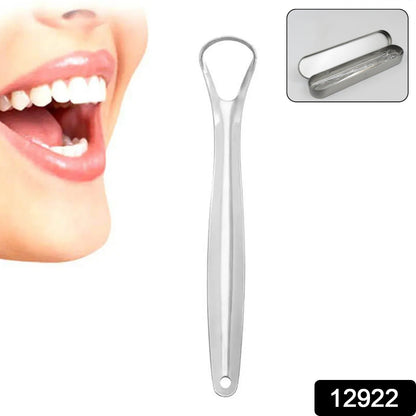 Stainless Steel Tongue Scraper – Oral Hygiene Tool with Case – close-up