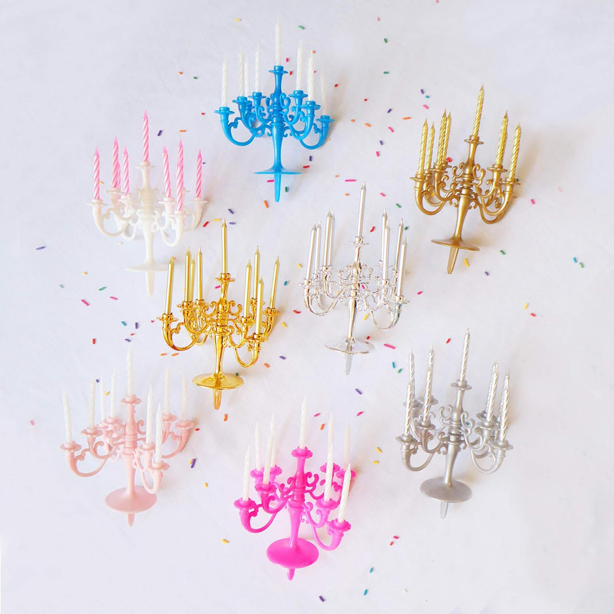 Luxury Birthday Candles – Elegant Cake Topper set – alternate view
