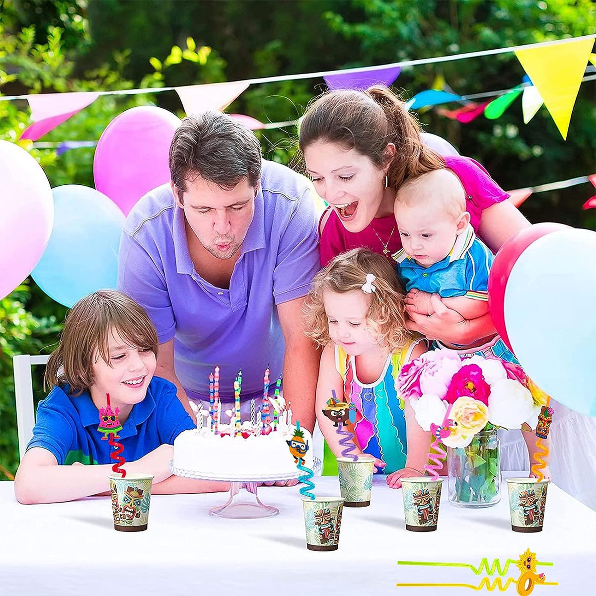 Reusable Truck Drinking Straws – Fun Kids' Party set – view 7