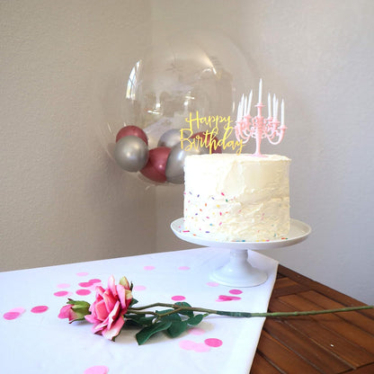 Luxury Birthday Candles – Elegant Cake Topper set – close-up