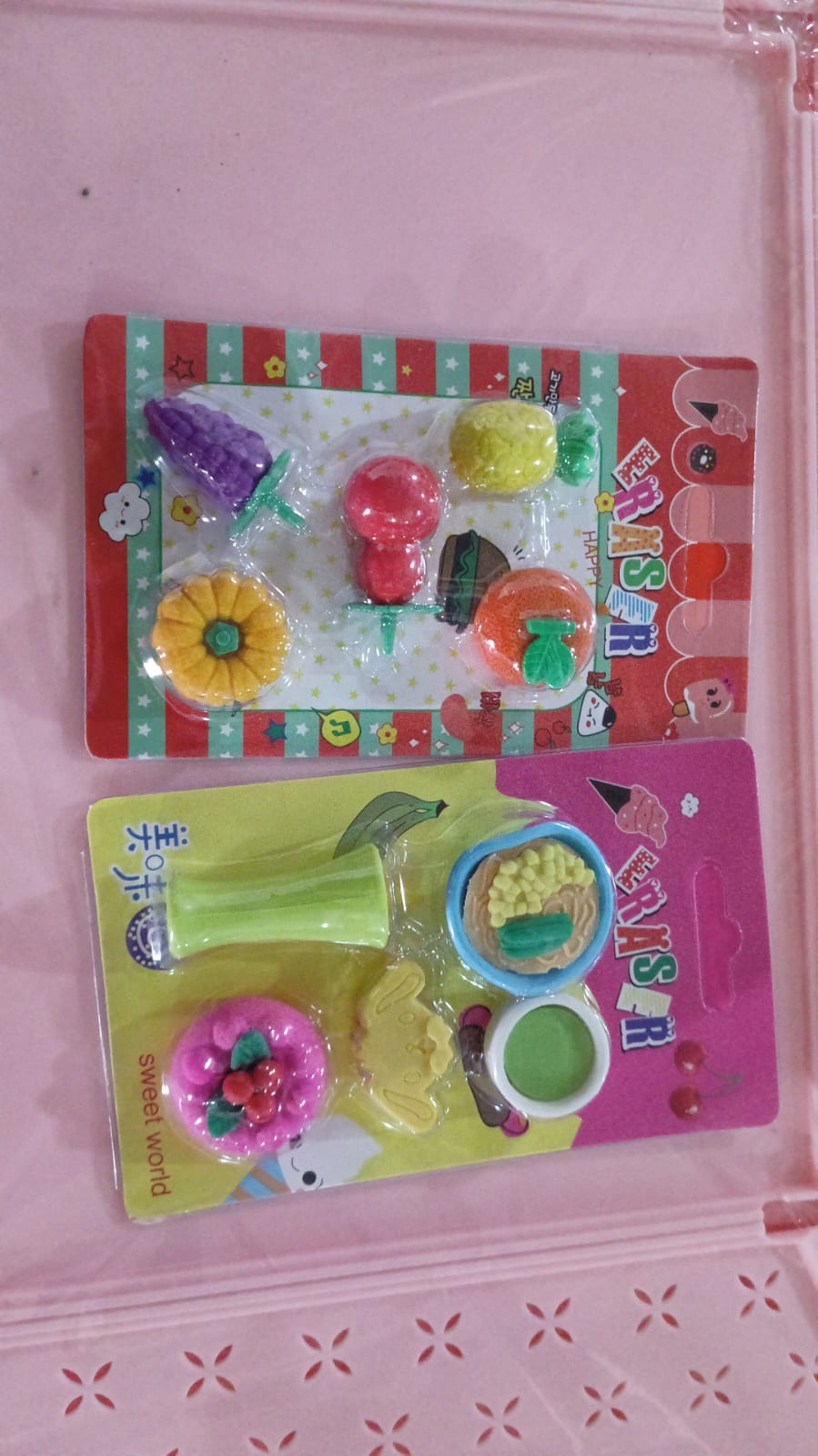 Fancy Erasers for Kids – 3D Mix Design Colorful set – view 11