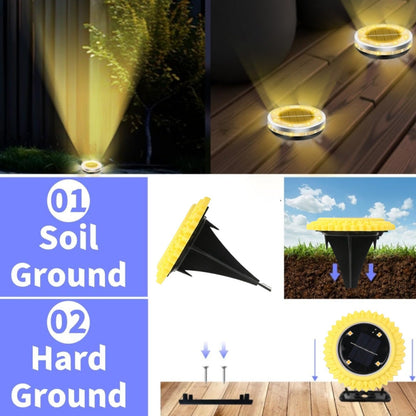 Solar Ground Lights – Waterproof LED Pathway Illumination – detail view