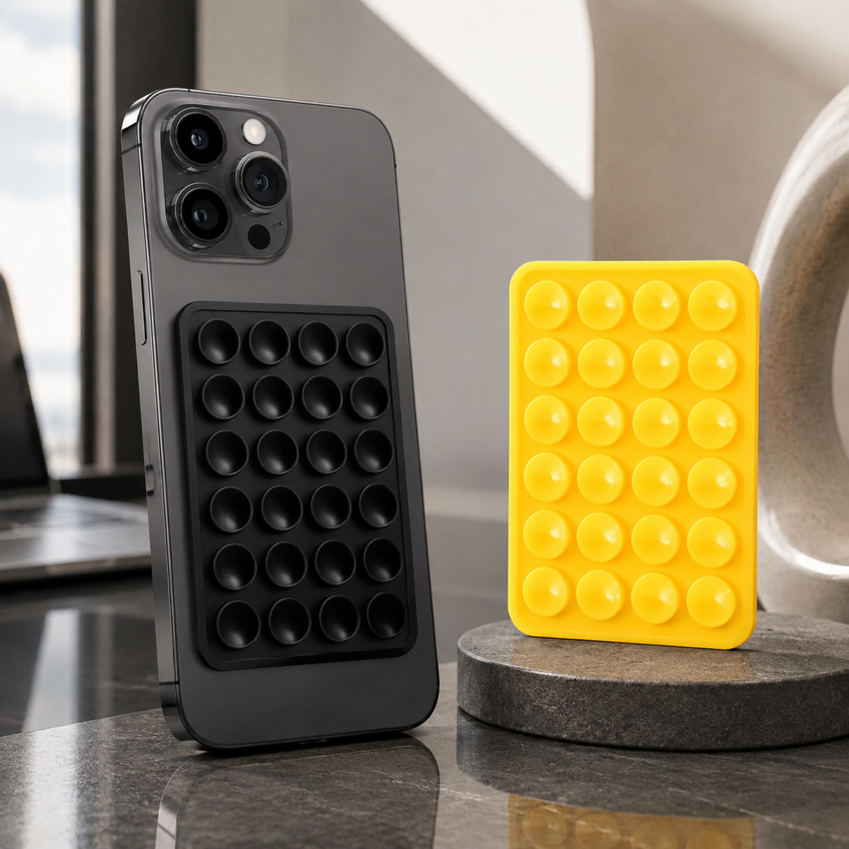 Suction Phone Holder Mount – Silicone Grip, Mix Colors