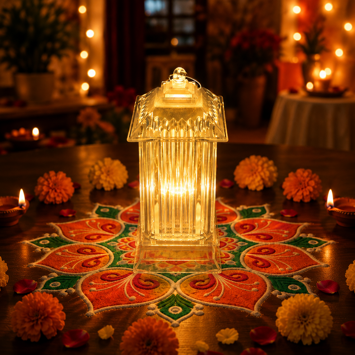 LED Crystal Lamp – Festive Flickering Candle Decor