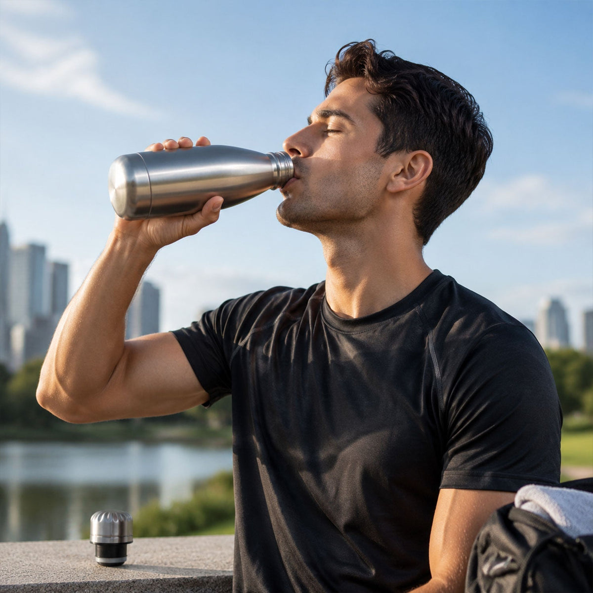 Stainless Steel Leak-Proof Water Bottle – Durable 500ml – detail view