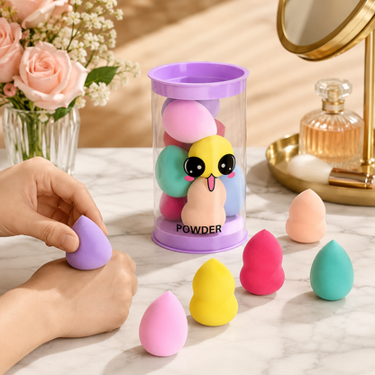 Makeup Powder Puff set – Washable Soft Sponges in 8 Colors
