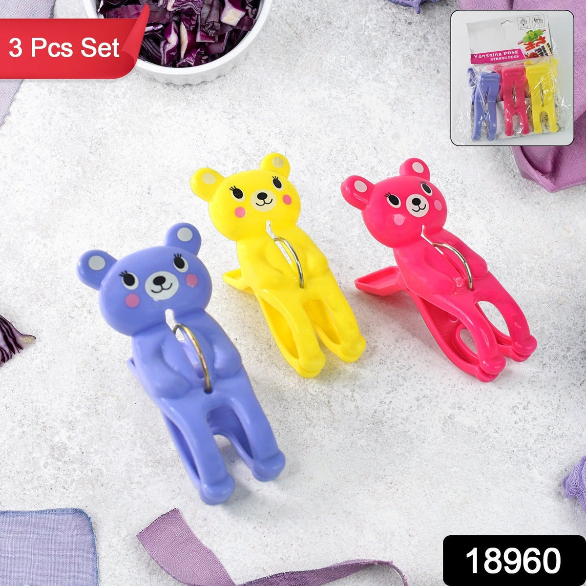 Windproof Towel Clips – Strong Plastic Clips – side view