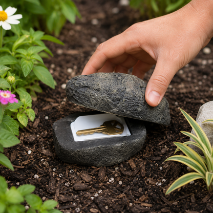 Fake Rock Key Hider – Discreet Outdoor Key Storage