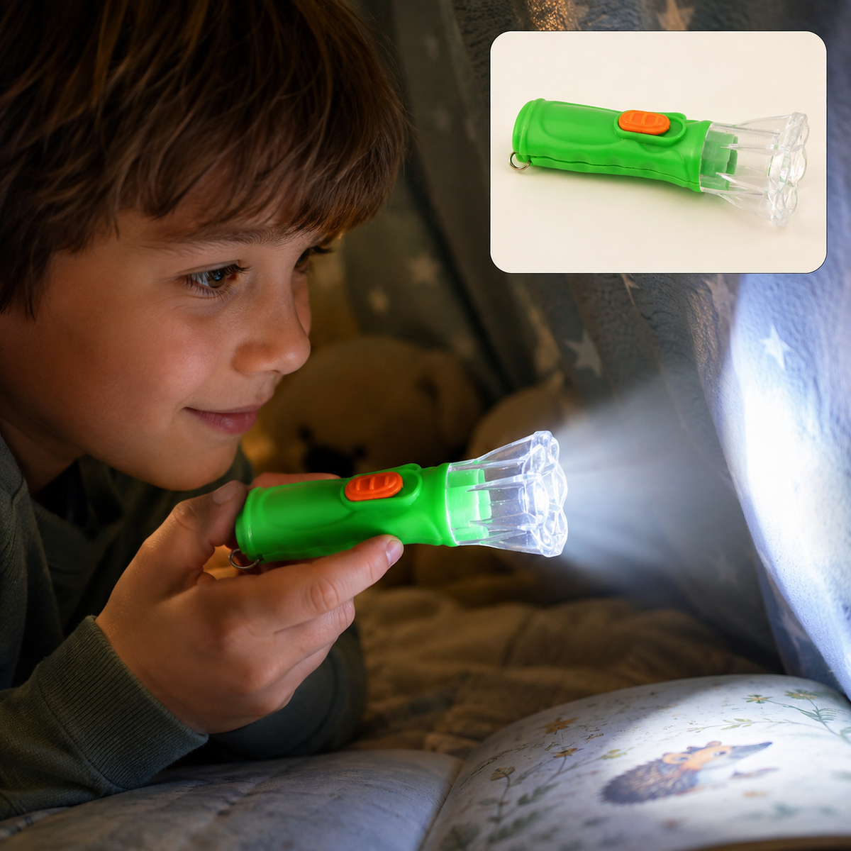 Kids LED Torch – Compact & Fun Plastic Flashlight
