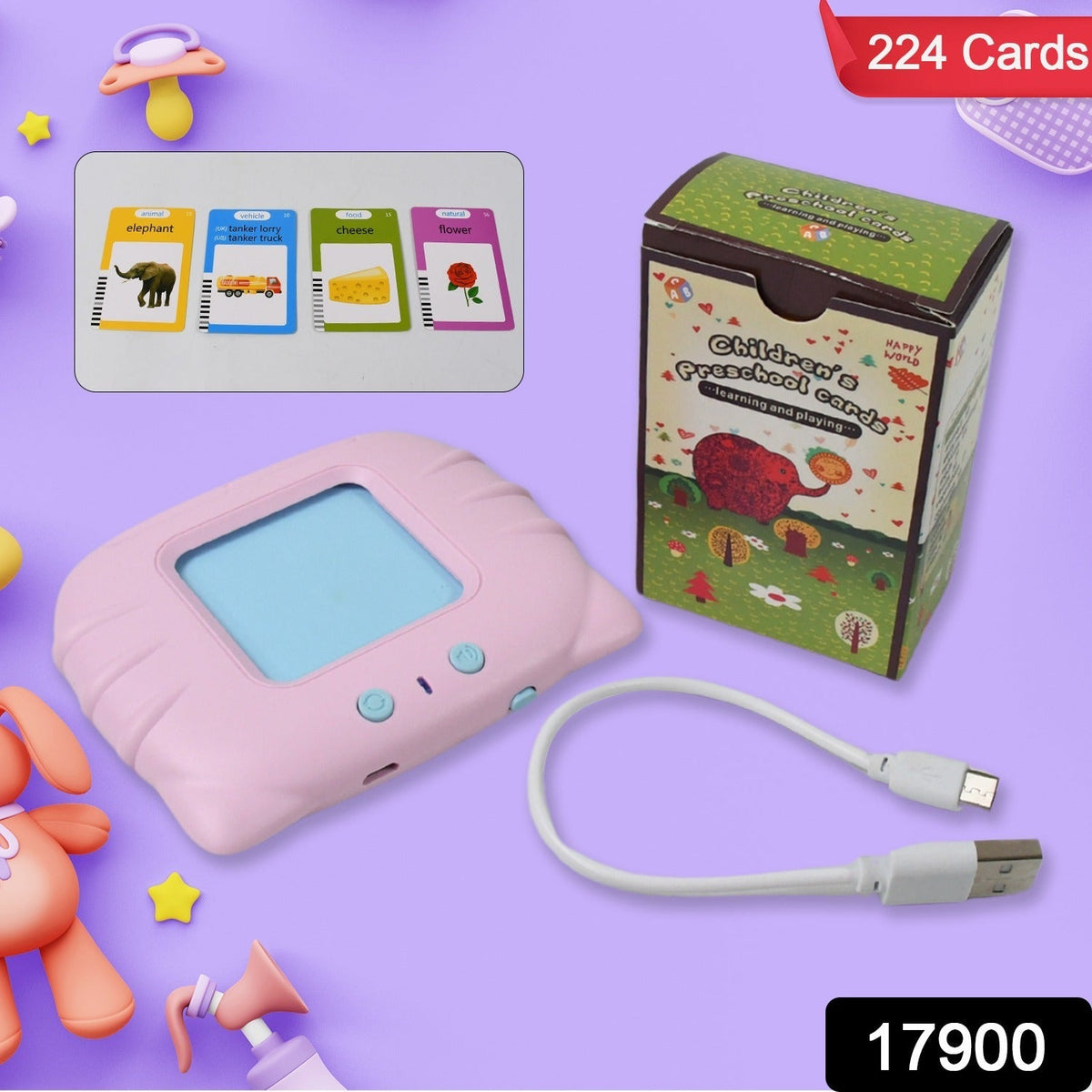 Kids Learning Machine – 224 Words Flash Cards – side view