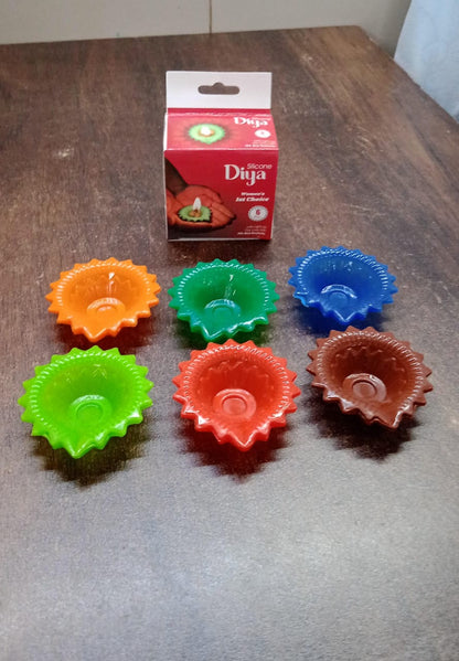 Silicone Diya set (6 Pcs) – Reusable Diwali Lamps – view 9