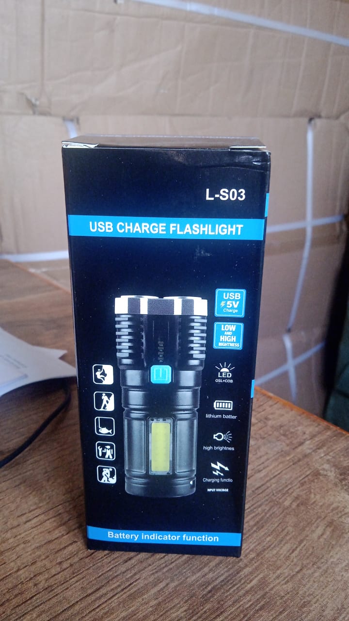Rechargeable Torch Light 800 Lumens 4 LED Flashlight – view 10
