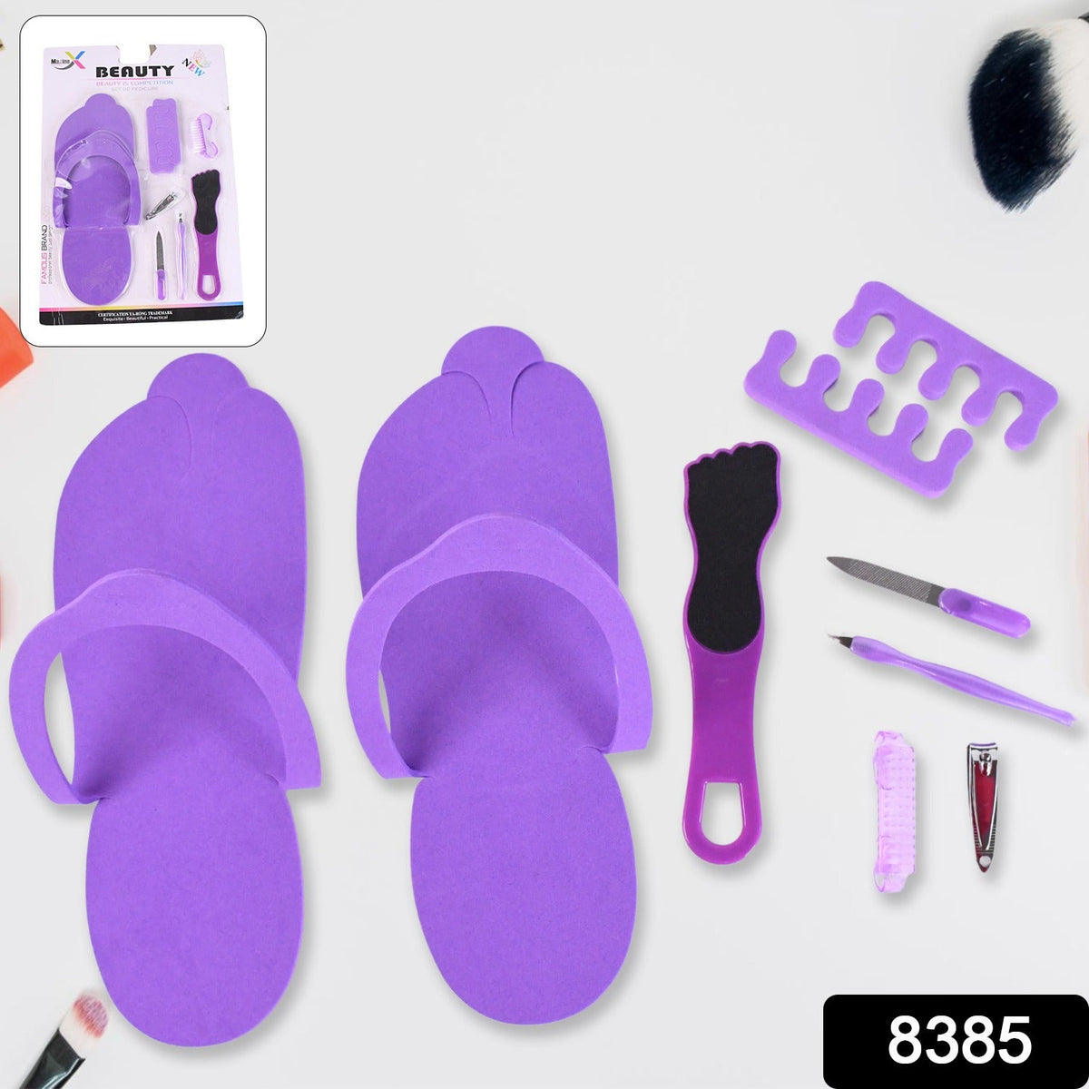 Pedicure Foot Care Kit – 9-Piece Professional set – side view