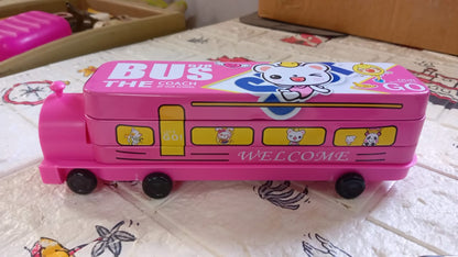 Metal Bus Pencil Case – Double Decker with Sharpener – view 7