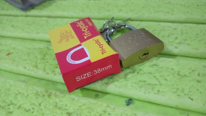Solid Padlock 38mm – Durable Brass Body, 3 Keys – view 8