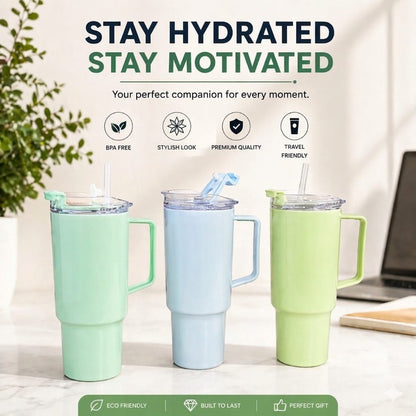 Travel Tumbler – Large 1800ml Capacity with Leak-Proof Lid – side view