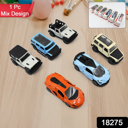 Pull Back Car Toy – Durable Metal & Plastic for Kids – side view