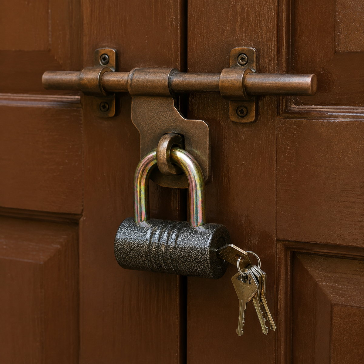 Iron Padlock – 82mm Heavy-Duty Brass Core