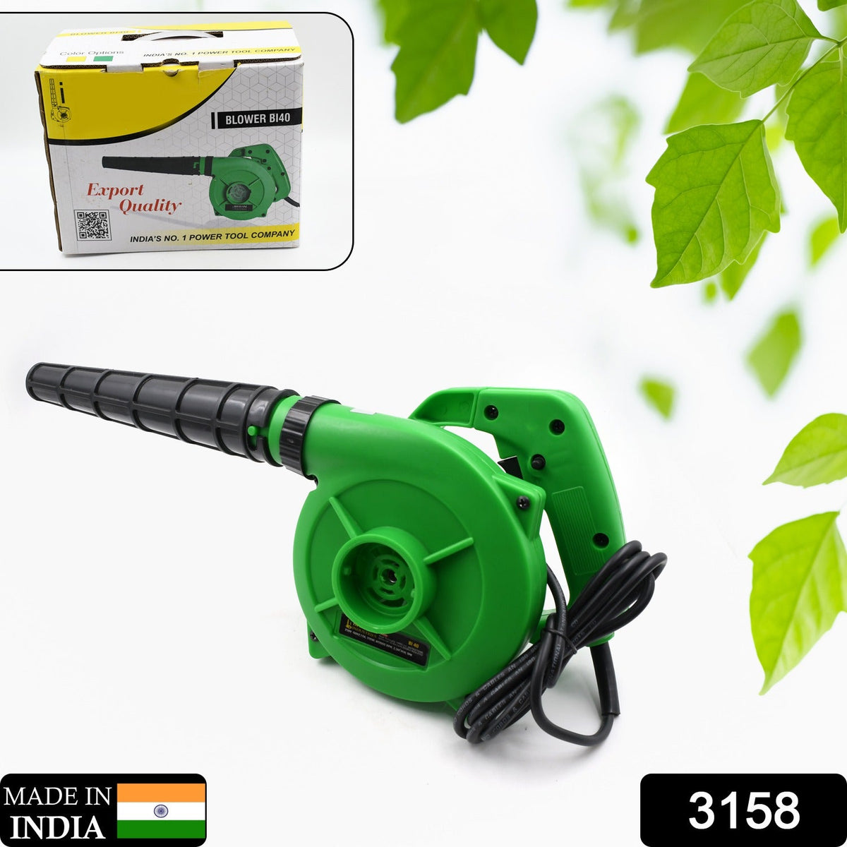 Portable Air Blower – 650W, 13000 RPM for Home & Garden – side view