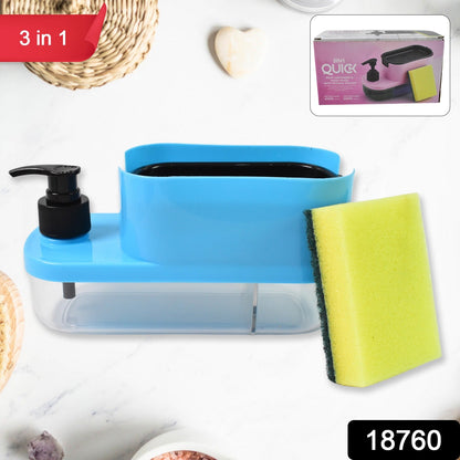 3-in-1 Soap Dispenser – Kitchen & Bathroom Organizer – side view