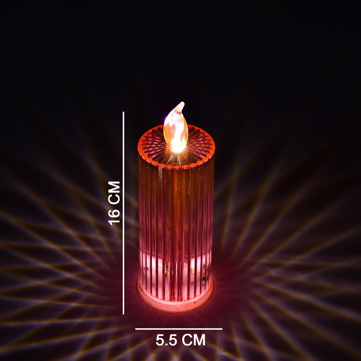 LED Crystal Candle – Glitter Swirling Multicolor Decor – view 6