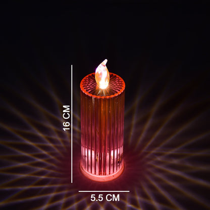 LED Crystal Candle – Glitter Swirling Multicolor Decor – view 6