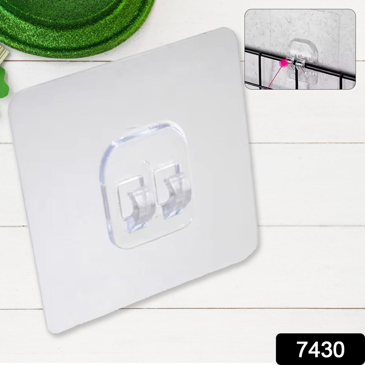 Strong Self Adhesive Wall Hooks – Punch-Free & Waterproof – side view
