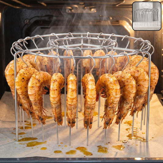 Air Fryer Skewer Stand Stainless Steel BBQ Kebab Rack Holder