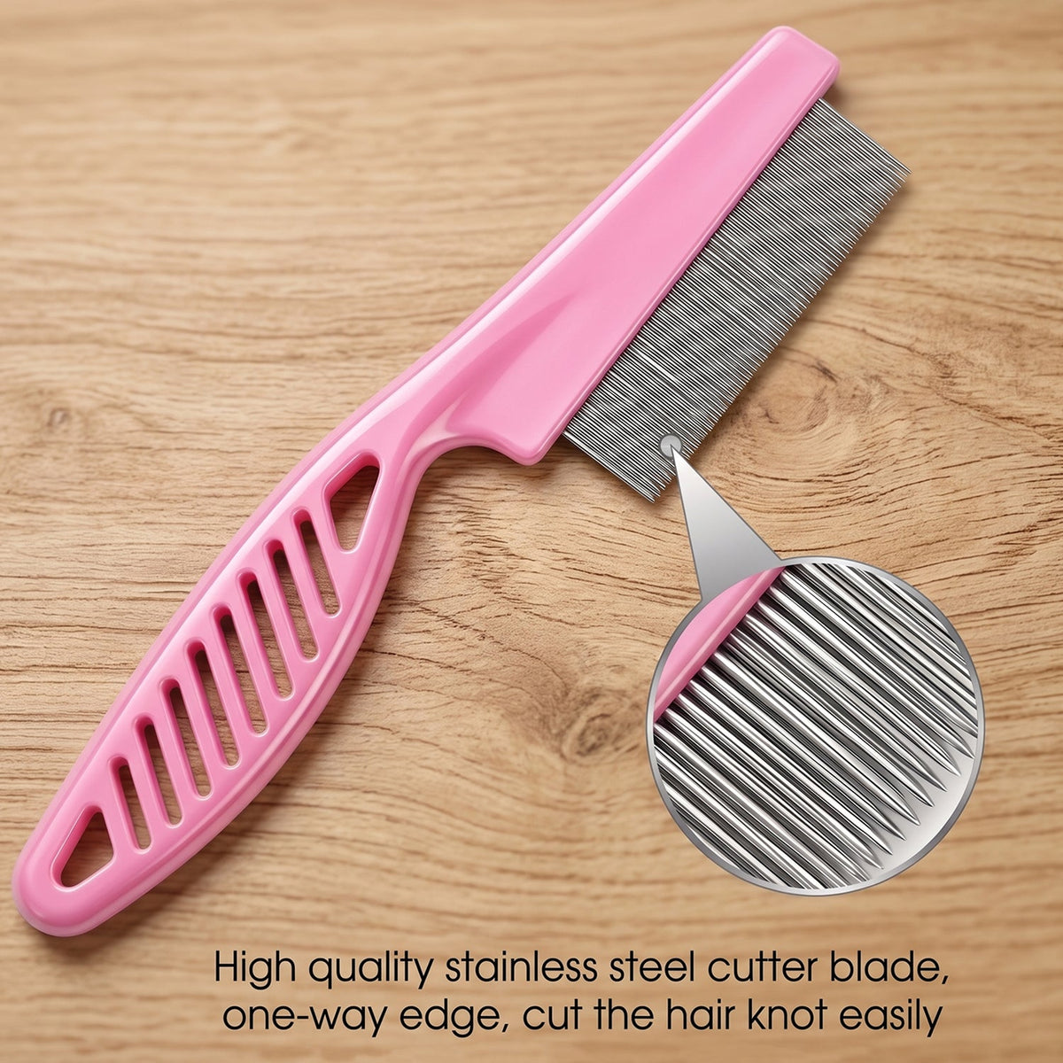 Pet Dog Hair Removal Comb – Easy Shedding and Fur Cleaning – close-up