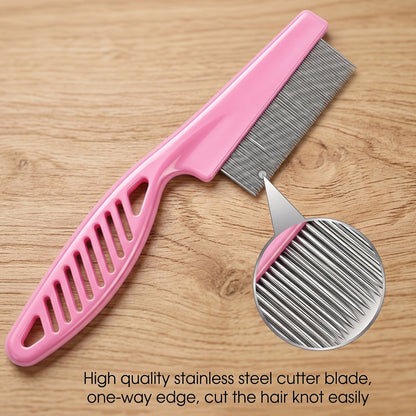 Dog Hair Remover Comb Pet Grooming Shedding Tool Fur Cleaning Brush (1 Pc)