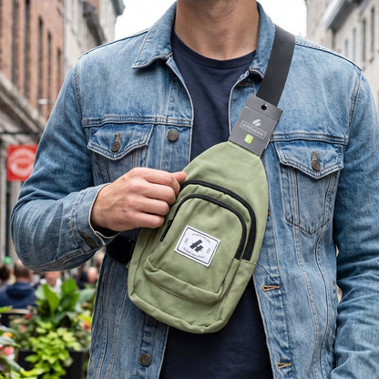 Multi pocket chest bag with adjustable strap for men and women