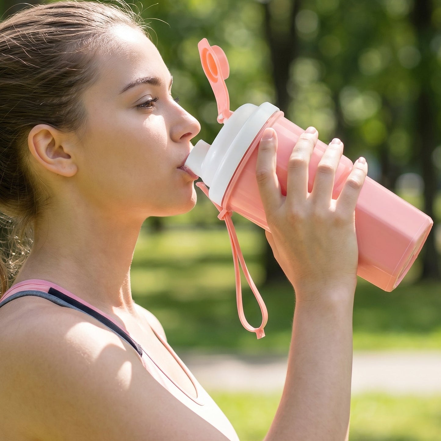 leak proof shaker bottle for cold beverages water bottle home & kitchen