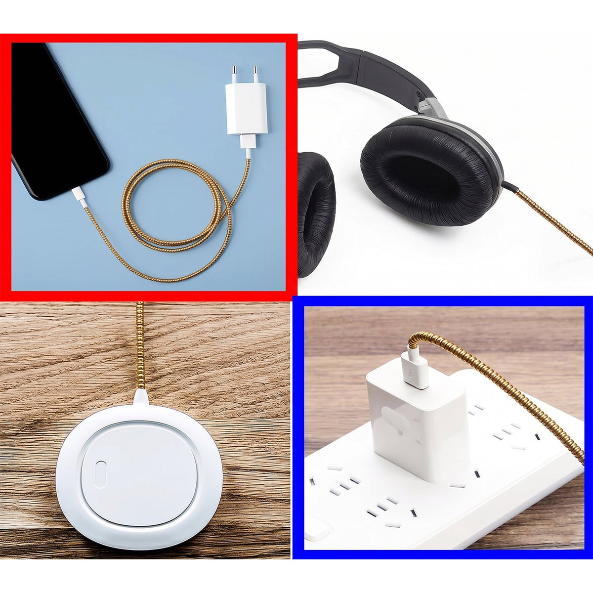 Spiral Cable Protector Sleeve – Flexible Cord Saver – close-up