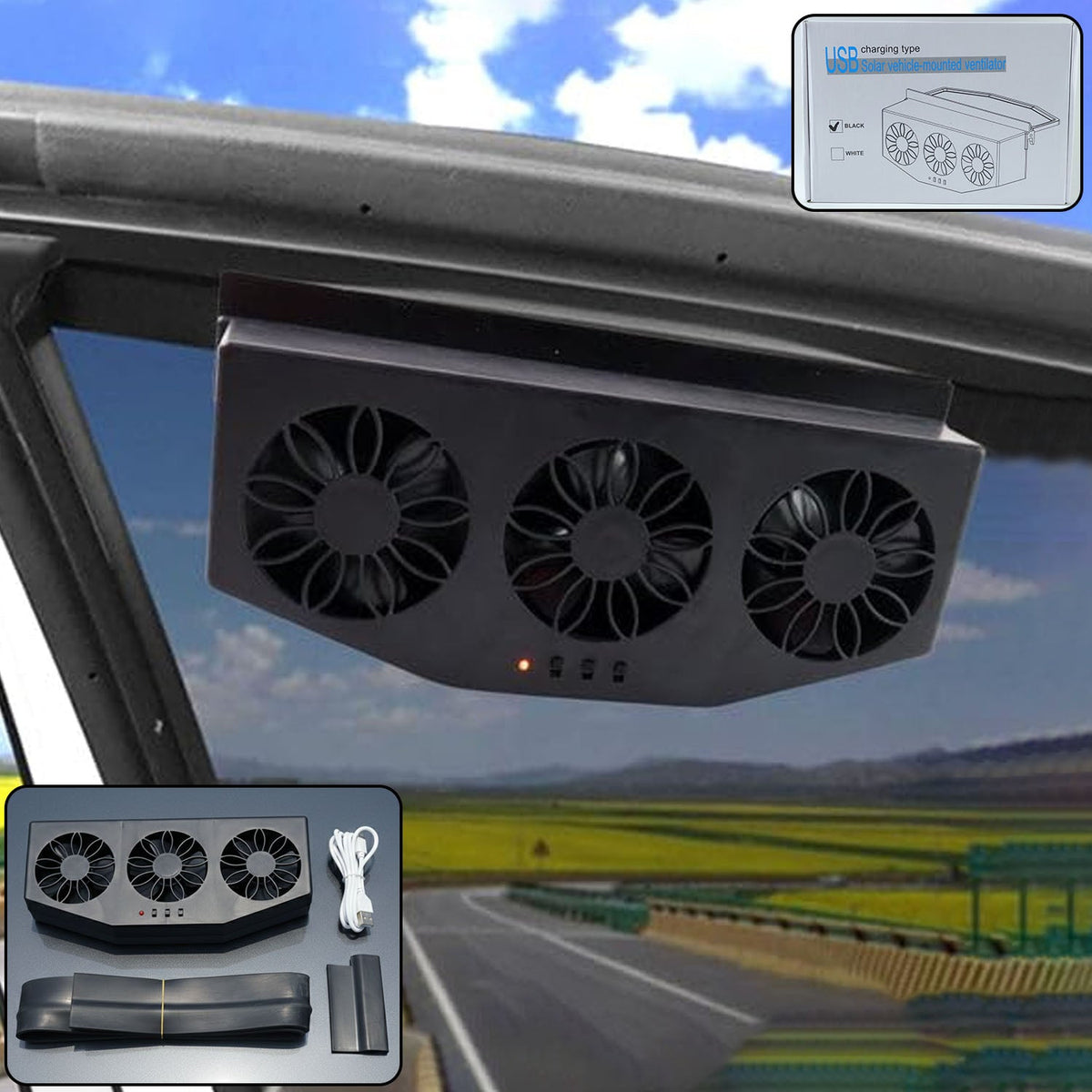 Car Exhaust Ventilation System – Triple Fan Plug