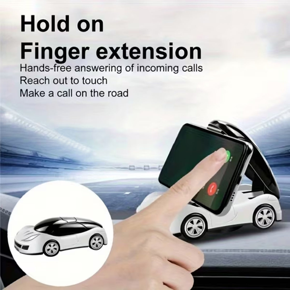 Car Shaped Dashboard Mobile Phone Holder Stand Anti Slip – detail view
