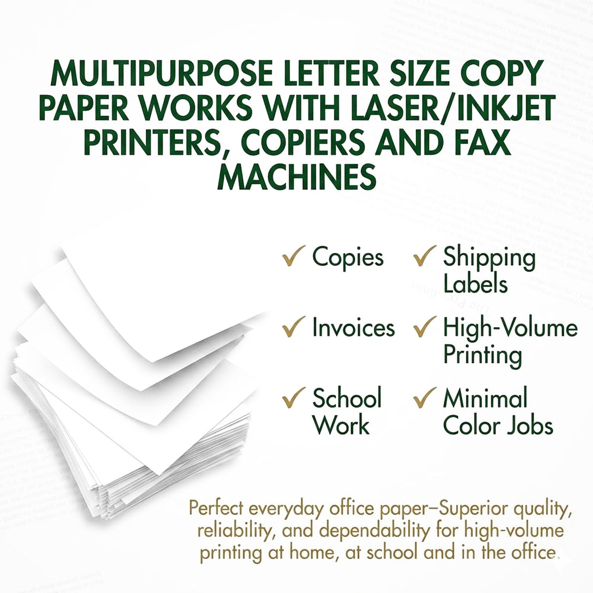 A4 Copier Paper – 500 Sheets of 70 GSM Bright White Paper – view 9