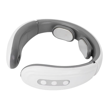 Wireless cervical massager with heat and pulse for neck relaxation