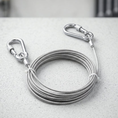 Clothesline wire hanging use