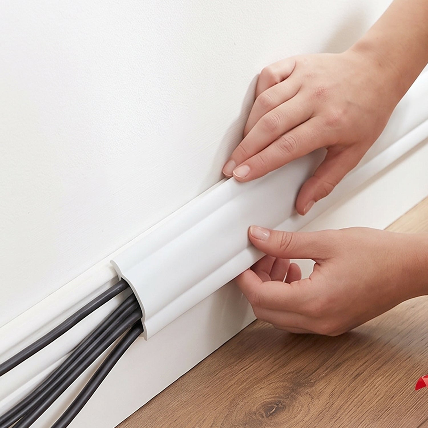 Durable wall wire cover for a clean cable free look