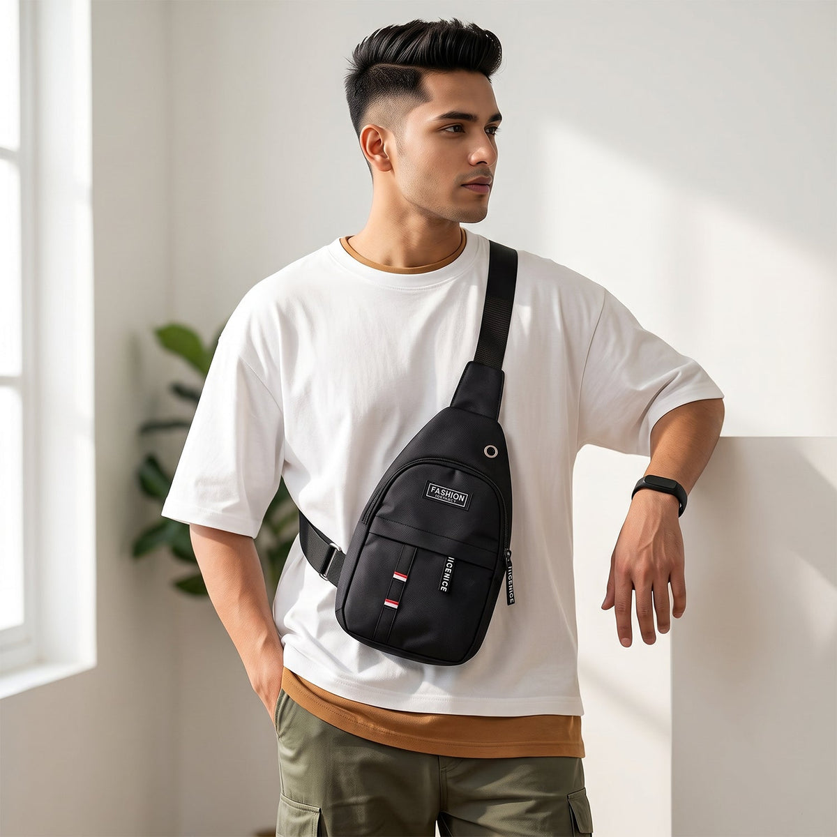 Waterproof USB Charging Sling Bag – Travel & Crossbody – view 7