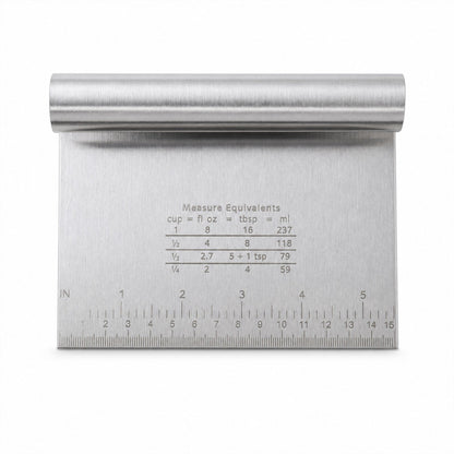 Kitchen dough divider and scraper for baking prep
