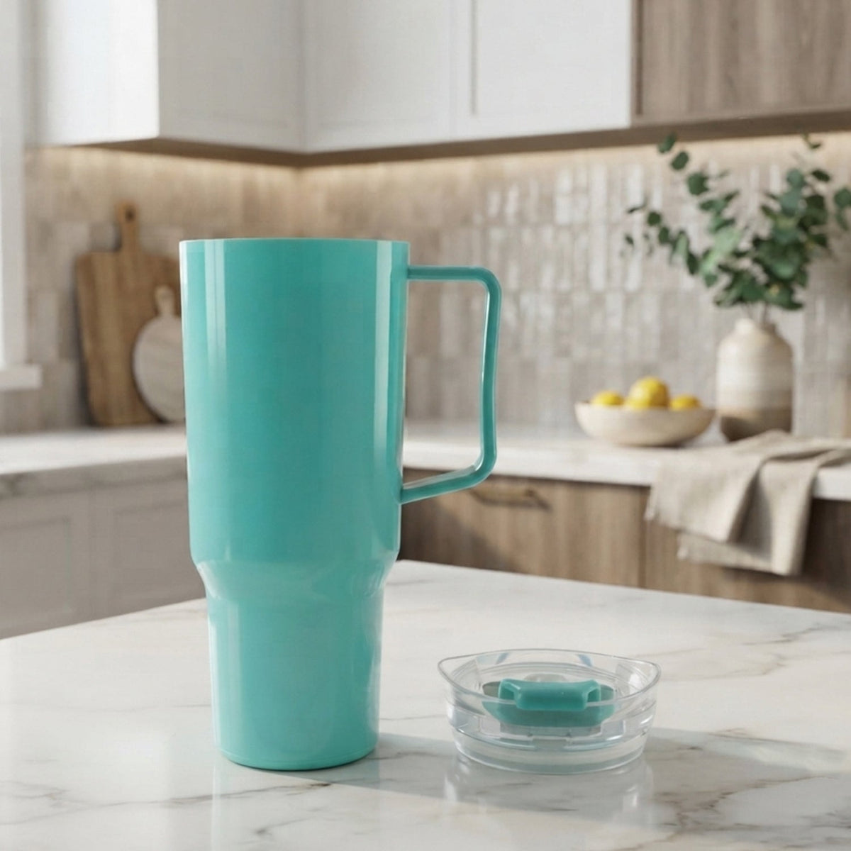 Office Desk Tumbler 1800 ml with Handle and Straw Lid – alternate view