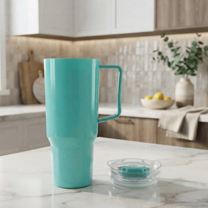 Office Desk Tumbler 1800 ml with Handle and Straw Lid – alternate view